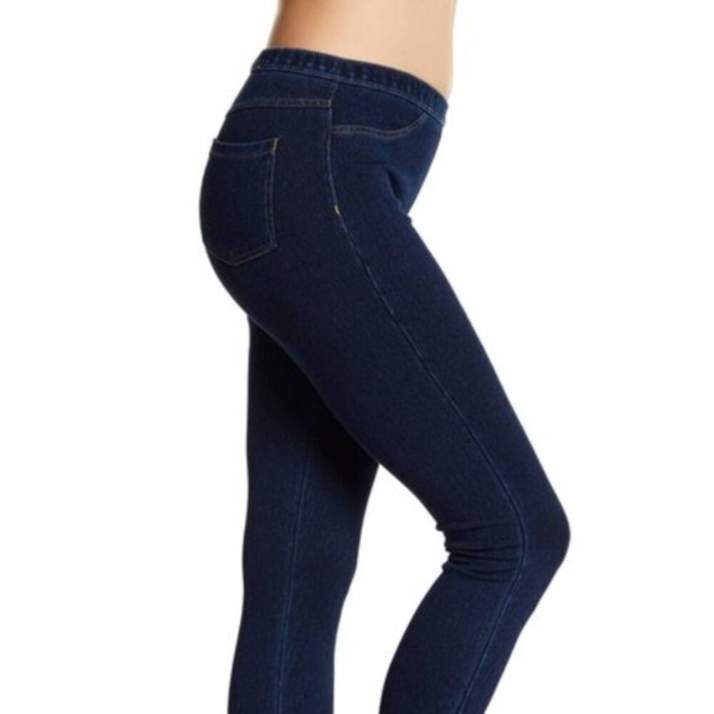 New dark denim legging size Large
